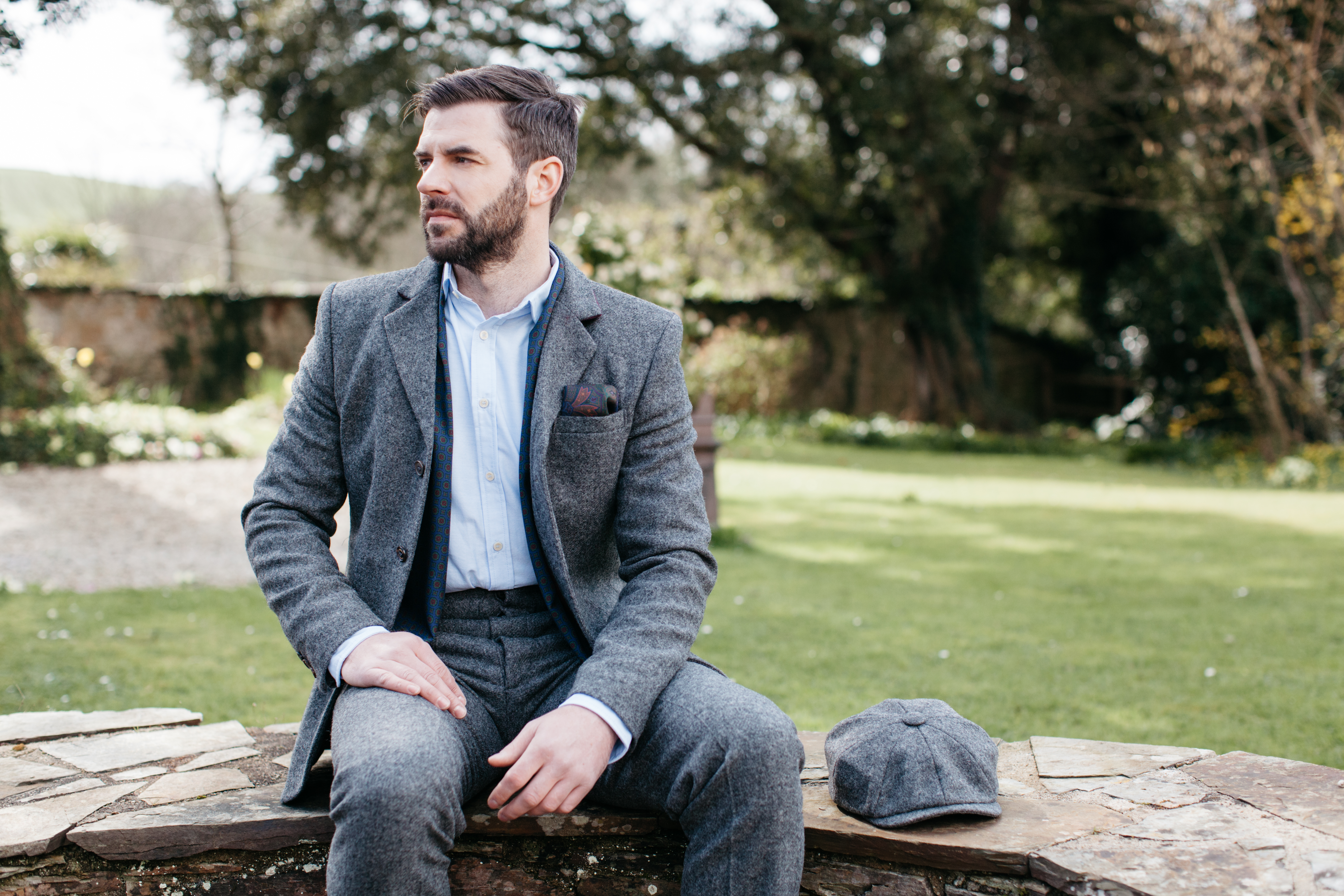 A Tweed Wedding Suit For a Groom - Garrison Tailors