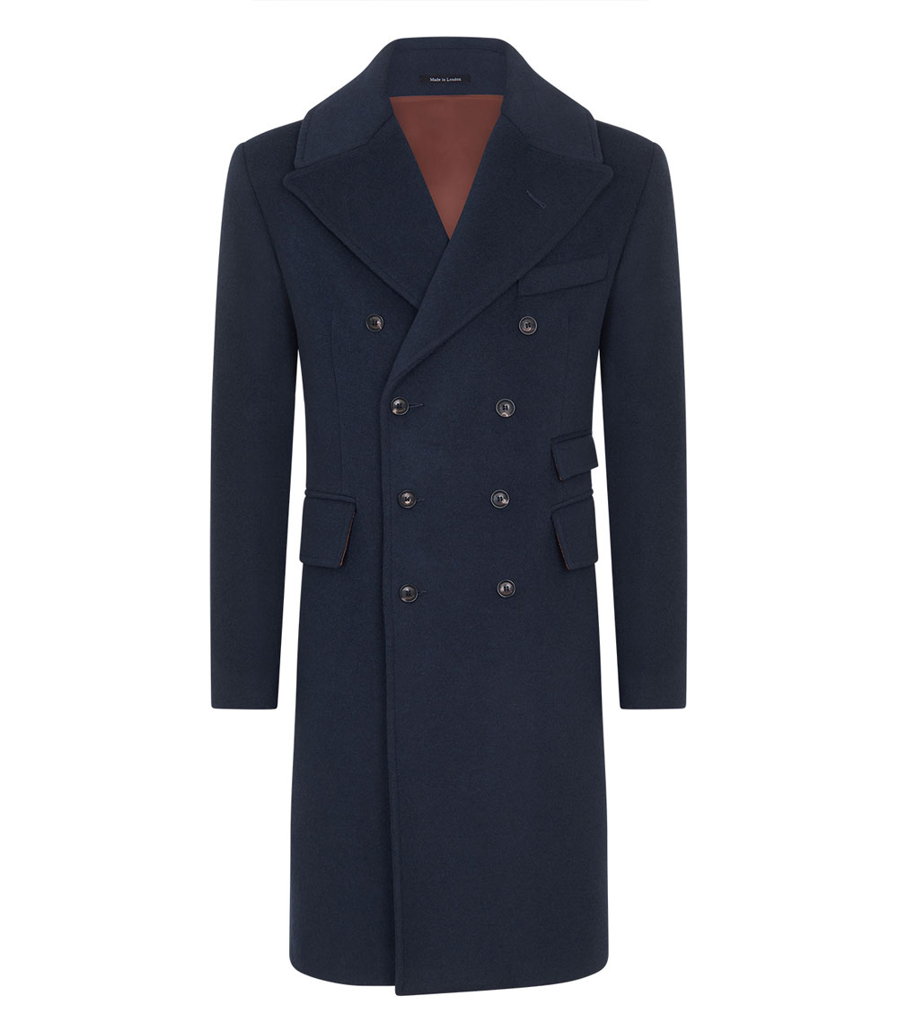 1919 Overcoat | Double Breasted Overcoat in Navy | Garrison Tailors